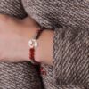 دستبند نقره زنانه مهره‌ای ایرانی – مدل انار