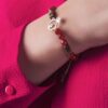 دستبند نقره زنانه مهره‌ای ایرانی – مدل انار