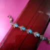 دستبند نقره زنانه با نگین فیروزه Lale