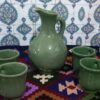 مجموعه پارچ و لیوان سفالی دست‌ساز ایرانی یاسین