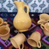 مجموعه پارچ و لیوان سفالی دست‌ساز ایرانی یاسین