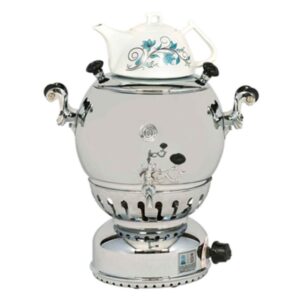 چای ساز سماور گازی با قوری طرح مدرن 7 لیتری