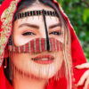 ماسک دست‌ساز بتوله از جنس سنگ مصنوعی – رنگ برقع خلیجی