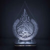 چراغ خواب سه بعدی LED طرح تاج و تخت اسلامی