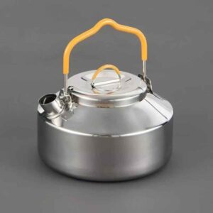 کتری کمپینگ سبک فولادی مخصوص فضای باز – بادوام برای آتش اردو