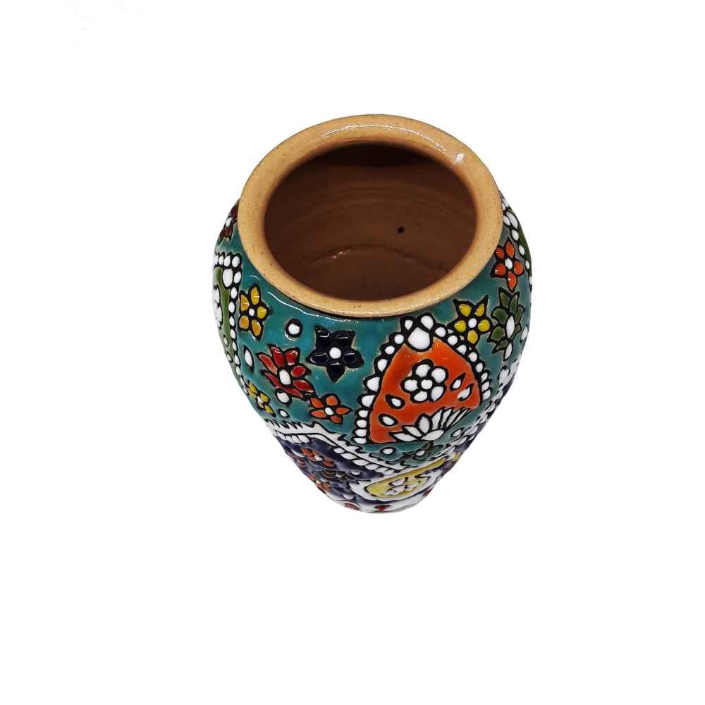 حس پر جنب و جوش – جاقلمی سفالی با هنر گل میناکاری