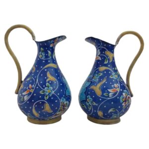 پارچ تزئینی دست ساز با میناکاری ایرانی یاسر (2 عدد)