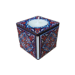 جاشمعی مکعبی چوبی ایرانی طرح هنری کاشی