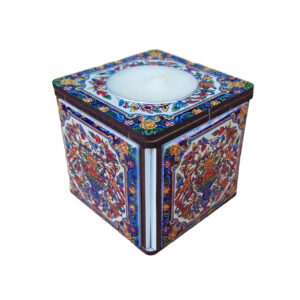 جاشمعی مکعبی چوبی ایرانی طرح کاشی حامی