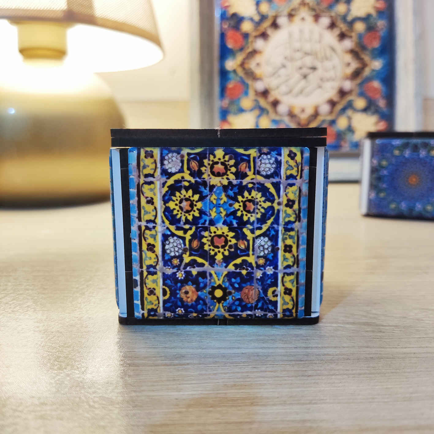 جاشمعی مکعبی چوبی ایرانی طرح هستی