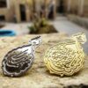 سنجاق سینه برنجی خیره کننده اسلامی مزین به لبیک یا حسین