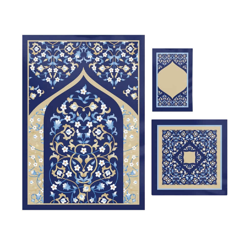 سجاده مخمل طرح گلدار طرح دار اسلامی