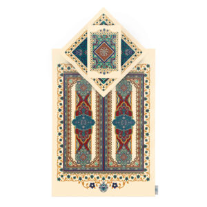 سجاده مخمل طرح دار سبک با طرح اسلامی