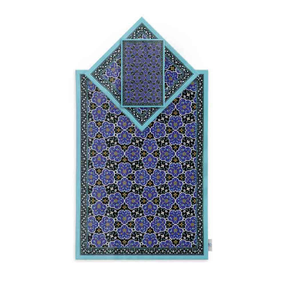 سجاده مخمل طرح کاشی ایرانی