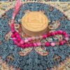 تسبیح عقیق اسلامی با 33 مهره تسبیح قرمز