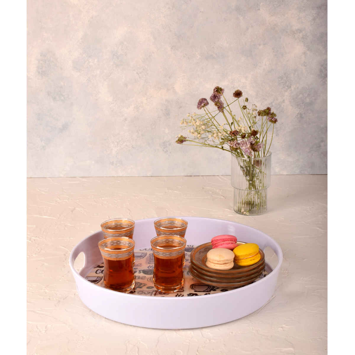 سینی ملامین گرد – عطر قهوه در آغوش طبیعت