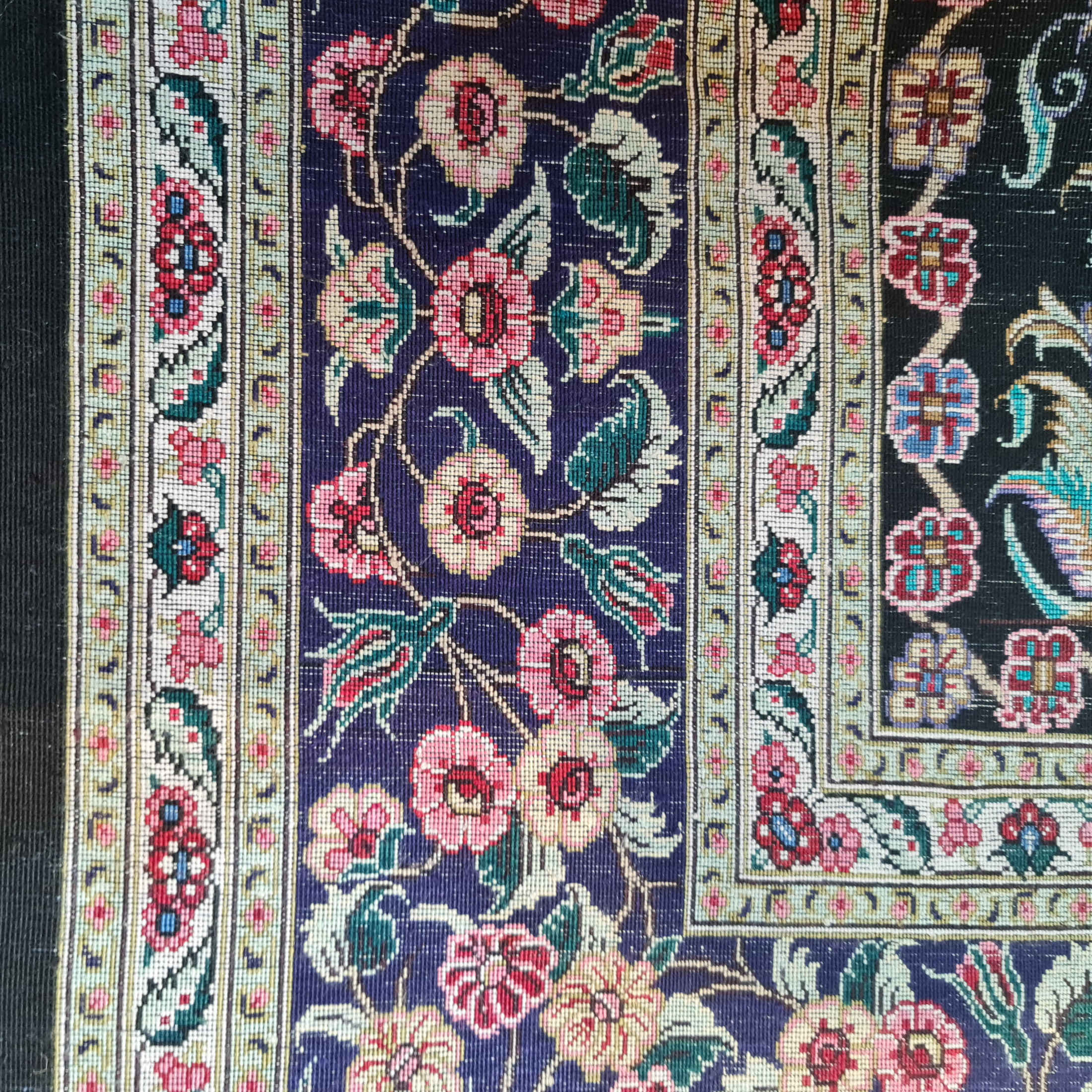 فرش دستباف تصویری زنجان طرح درخت زندگی (بهشت) – ابریشم