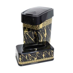 ست سطل زباله پلاستیکی و جعبه دستمال کاغذی – طرح ماربل