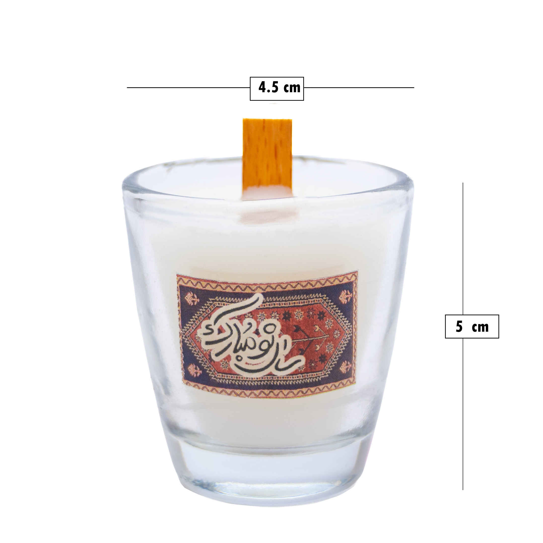 شیشه شمع معطر – ایده‌آل برای دورهمی عید نوروز (۲ عدد)