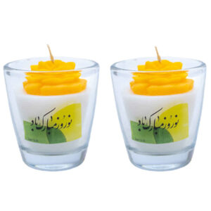 شیشه شمع معطر مدل طراوت برای تزیین هفت سین (۲ عدد)