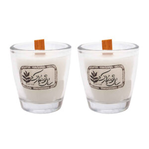 شیشه شمع معطر – جلوه‌ای بی‌نظیر برای جشن سال نو (۲ عدد)
