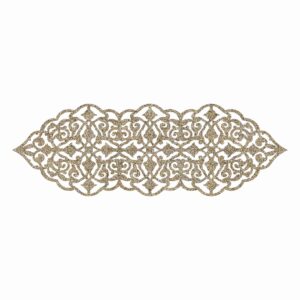 رومیزی طرح چرم مصنوعی مزین به طرح اکلیلی زیبا