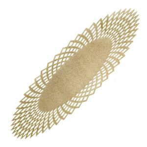 رومیزی طرح دار از جنس چرم مصنوعی با طرح اکلیلی زیبا