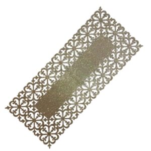 رومیزی مستطیلی شیک با طرح اکلیلی و چرم مصنوعی زیبا