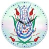ساعت دیواری با خوشنویسی اسلامی و ظرافت چاپ شده
