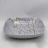 سرویس کاسه غذاخوری ملامین سفید، قابل شستشو در ماشین ظرفشویی - مدل Marble (مجموعه 6 عددی)