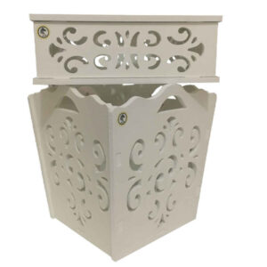 ست سطل زباله چوبی و جعبه دستمال کاغذی – عروس