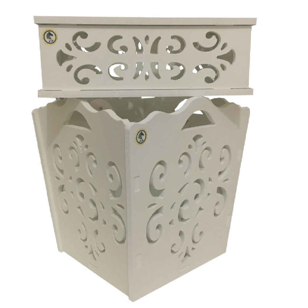 ست سطل زباله چوبی و جعبه دستمال کاغذی – عروس