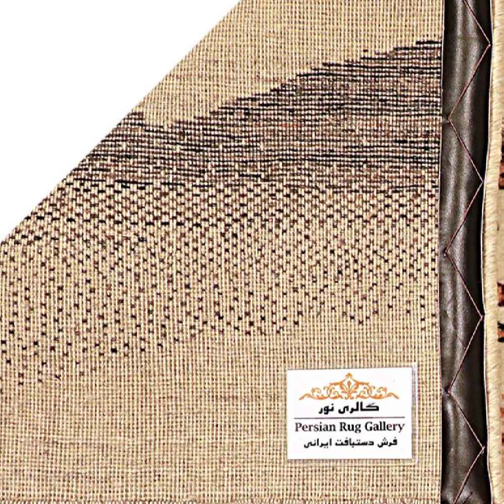 فرش گبه دستباف اصیل طرح درخت زندگی – رنگ قهوهای، پشم طبیعی