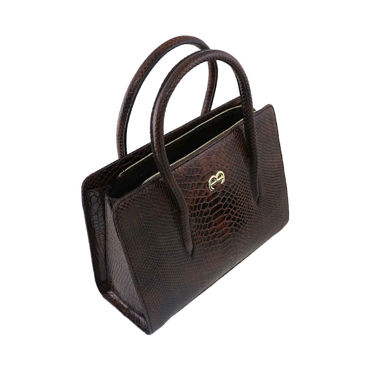 کیف دستی چرم Bauletto با طرح پوست ماری و ظرفیت بالا