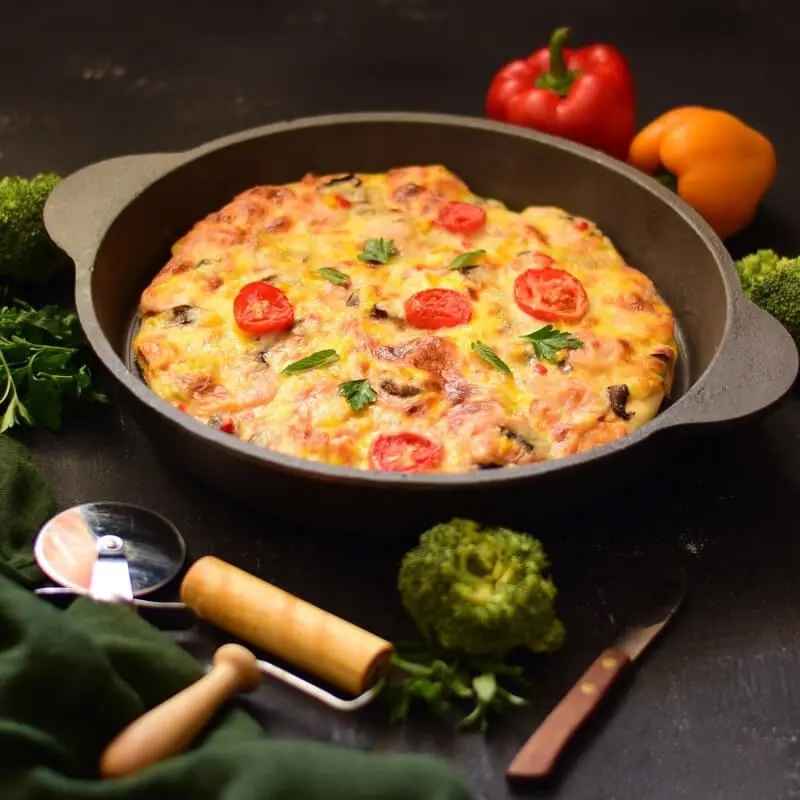 ماهیتابه چدنی برای کمپینگ و آشپزی در فضای باز – 32 سانتیمتر