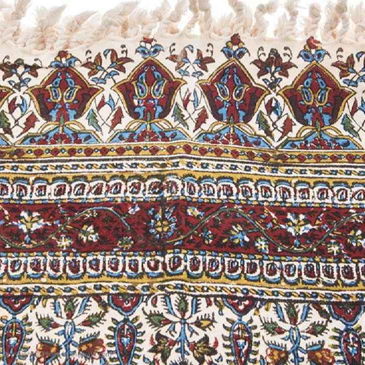رومیزی ایرانی: قلمکاری سنتی اصفهان با طرح بلوکی (آی-بلو)