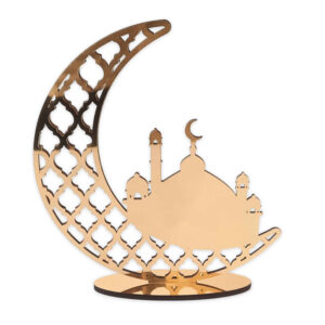 جاشمعی رومیزی اکریلیک طرح ماه رمضان و هلال ماه اسلامی