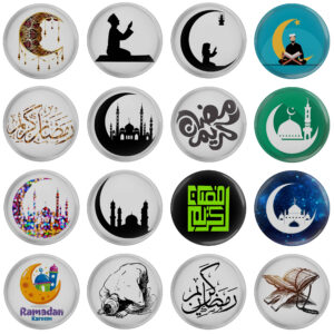 ست دکمه سنجاقی اسلامی – رمضان کریم (16 عدد)