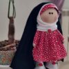 عروسک پارچه‌ای عایشه با حجاب و چادر - عروسک سنتی مسلمانان برای کودکان