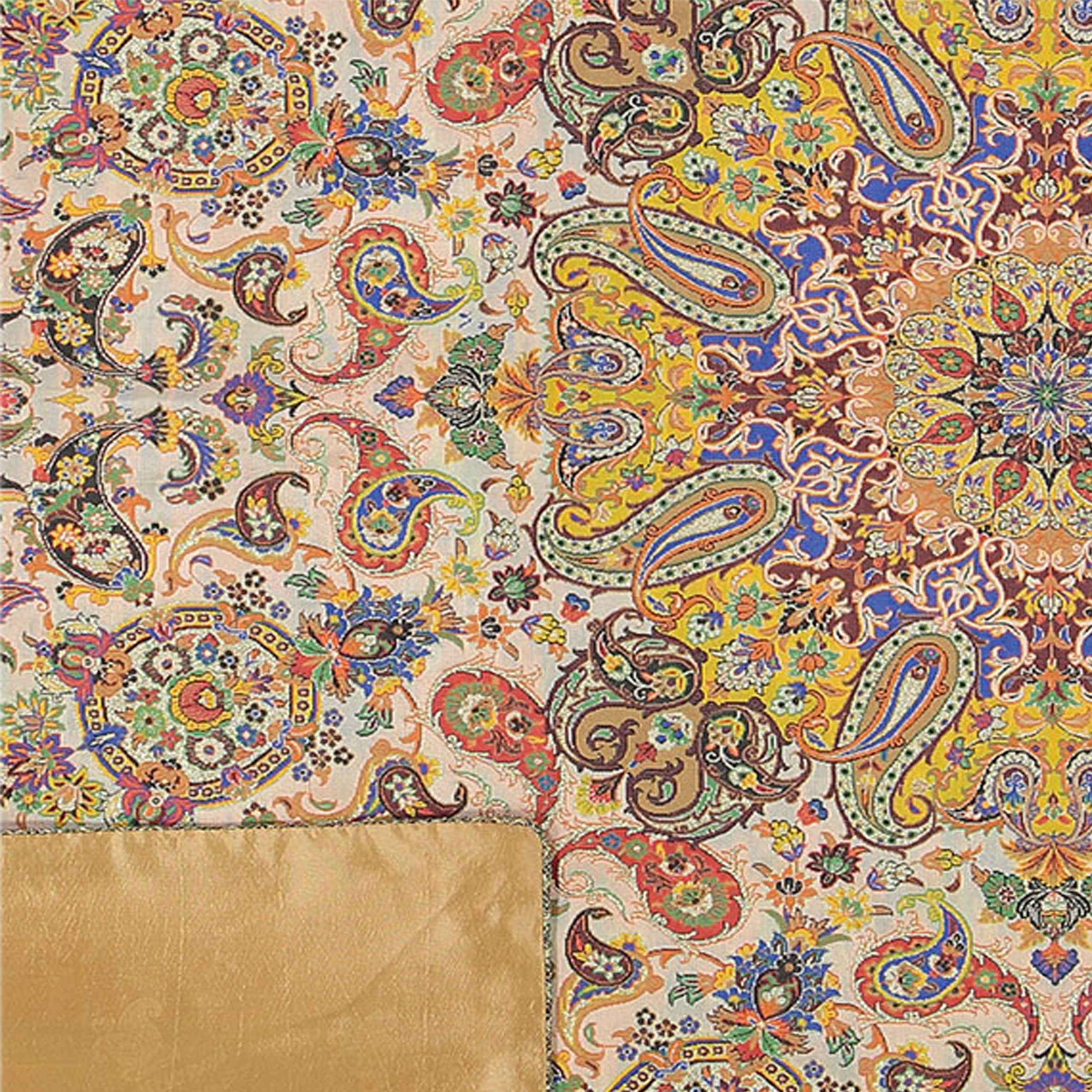 رومیزی ترمه ایرانی لوکس با طرح گل ارغوان