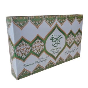 پولکی ایرانی – آب نبات ترد و شکننده با عسل و پسته، گز کرمانی (بسته ۲ عددی)