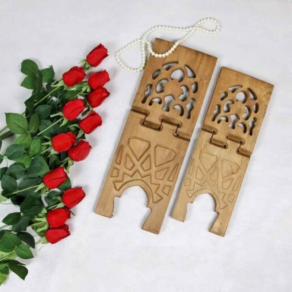 پایه رحل قرآن چوبی تاشو با طراحی زیبا
