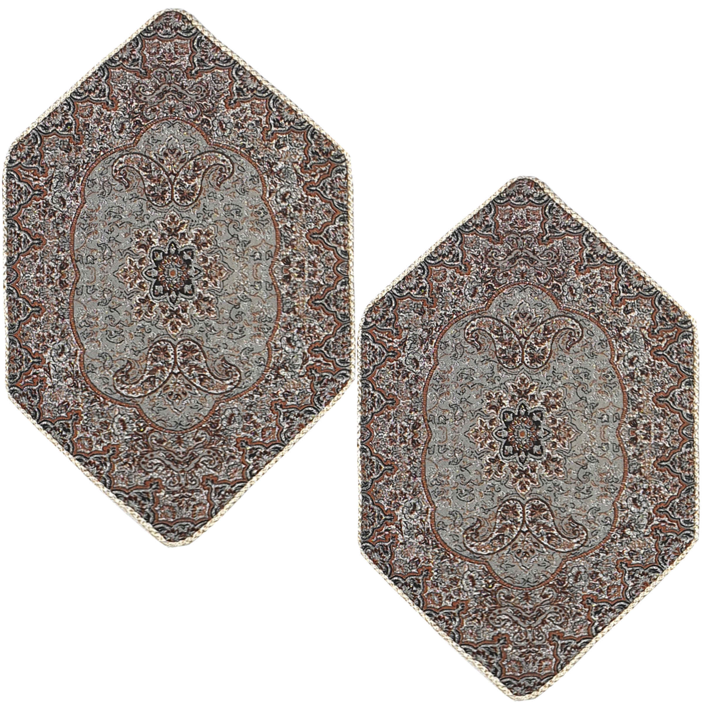 ست دو عددی رومیزی ترمه یزد طرح گل نسترن