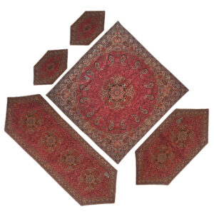 ست 5 عددی رومیزی ترمه طرح سیمرغ طرح بته جقه