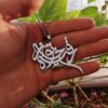 گردنبند اسلامی با مدال استیل خوشنویسی رقیه خاتون