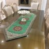 رومیزی ترمه مجلل با طرح بته جقه ایرانی و ترنج (5 عددی)