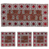 رومیزی ترمه لوکس با طرح بته جقه ایرانی یلدا (4X)
