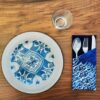 کیف کارد و چنگال مخمل با خوشنویسی فارسی - طراحی زیبا