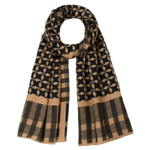 شال زنانه طرح دار قهوه ای Houndstooth مخصوص پاییز