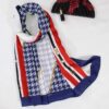 شال طرح‌دار زنانه طرح هنری و سبک Houndstooth